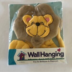 Infant Baby Boy Yellow and Brown Plush Lion Art Decor New by Infantino